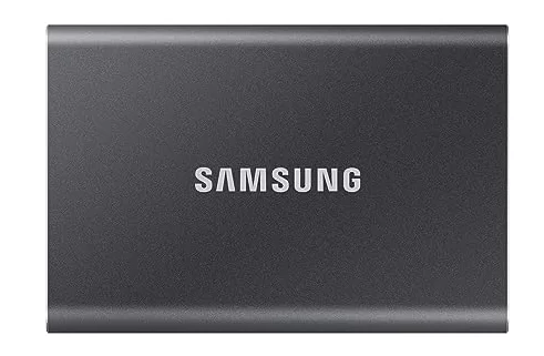 Samsung T7 1TB Up to 1,050MB/s USB 3.2 Gen 2 (10Gbps, Type-C) External Solid State Drive (Portable SSD) Grey